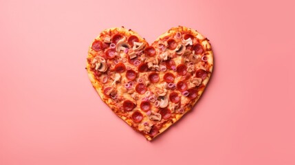 heart shaped pizza.