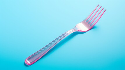 plastic forks on a bright background.
