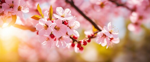 wonderful blooming season in spring