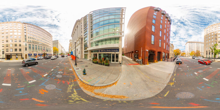 BAU Bay Atlantic University Washington DC. 360 panorama VR equirectangular photo
