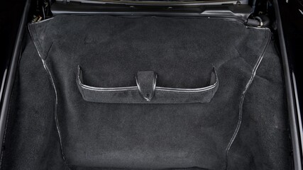Carpet and storage under a car hood