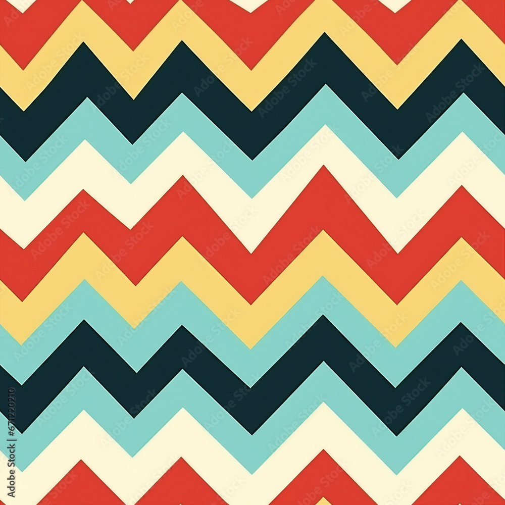 Poster chevron zigzag seamless pattern