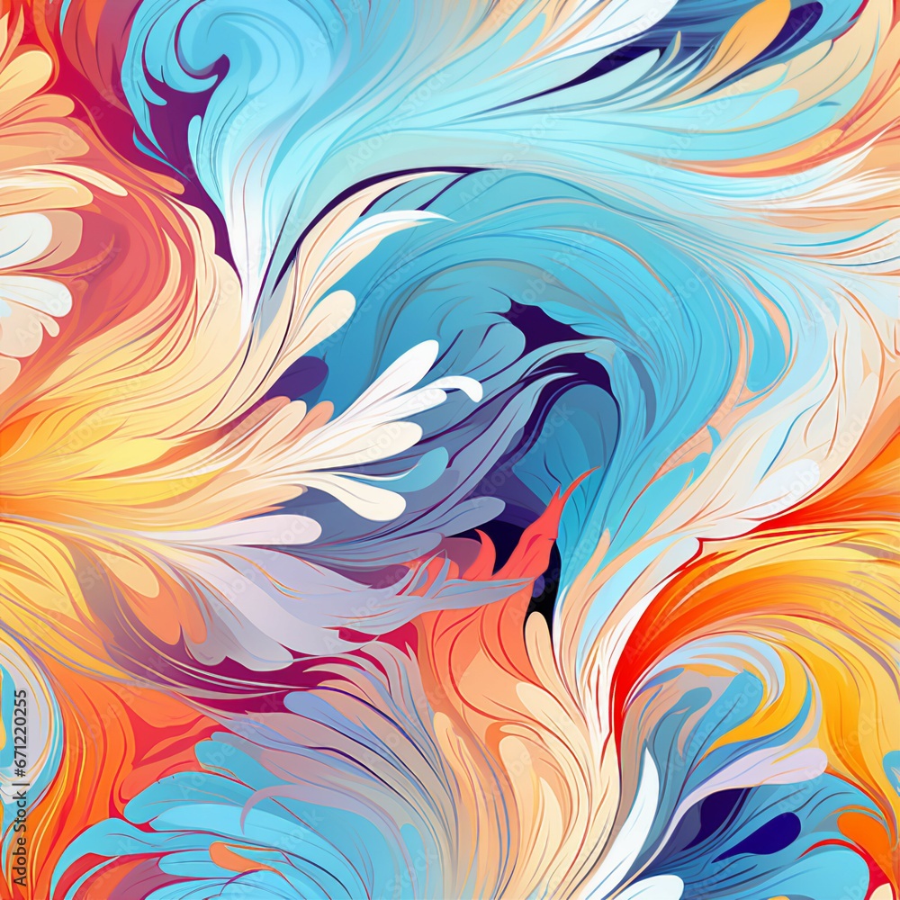 Poster digital abstract seamless pattern