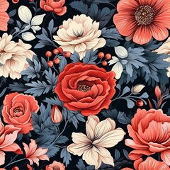 Floral Blossoms Seamless Beauty Pattern
