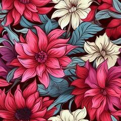 Floral Delight Seamless Pattern