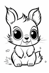 Obraz premium Pencil drawing to color of a puppy. Generative AI.