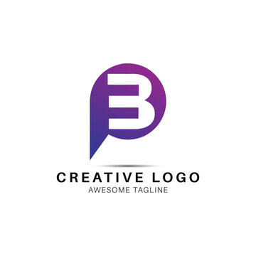 PB or P3 letter creative logo design icon