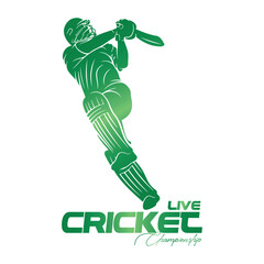 Cricket player, Playing cricket logo design vector. Icon Symbol. Template Illustration