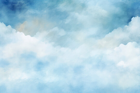 Ethereal Blue Sky Watercolor