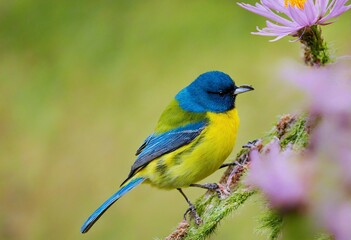 Obraz premium a bird in a nature landscape
