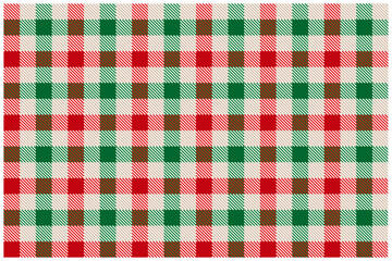 クリスマスカラーのチェック柄 スウォッチ