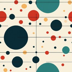 Retro Dots and Circles Seamless Pattern
