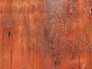 Rusty metal background with streaks of rust. Corroded metal background. Rust stains. Rystycorrosion.