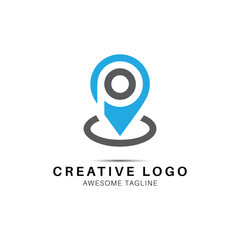 Creative location logo design icon