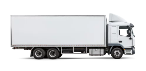 Deurstickers White truck isolated from transparent background, png © Miquel