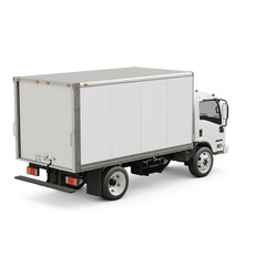 A Box Truck automobile image isolated on a white background