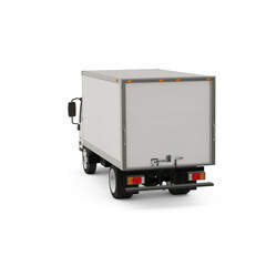 A Box Truck automobile image isolated on a white background