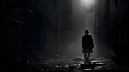 Fototapeta premium Eerie urban enigmas. Generative AI