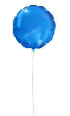 A Blue foil balloon isolated on a white background © Bruno