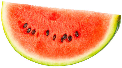 Kawałek arbuza bez tła | Watermelon slice with no background - obrazy, fototapety, plakaty
