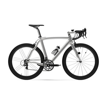 An image with white background with a Bicycle