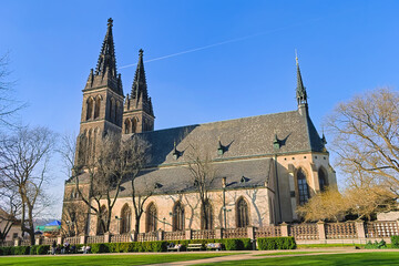 Basilica of Saints Peter and Paul, side view, Vysehrad, Prague, Czech Republic