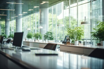 Modern Office With Nature's Touch.