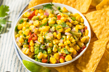 Homemade Organic Corn Salsa