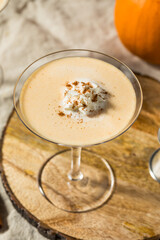 Cold Boozy Pumpkin Pie Spice Martini