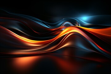 Fototapeta premium Fiery Flow of Liquid Light.