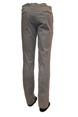 mannequin wearing gray men's cotton trousers on isolated background. Back  view