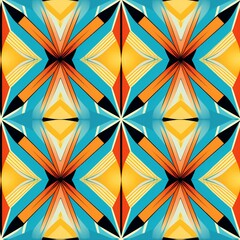 Striped Lines of Symmetry Seamless Pattern