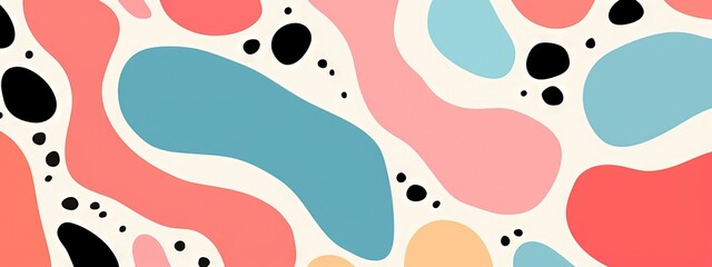 Naklejka premium Motif abstrait sans couture en terrazzo multicolore avec fond uni. Idéal comme fond d'écran. IA générative, IA