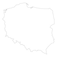 Obraz premium Poland map. Map of Poland in high details