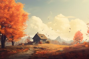 Autumn Whispers, Serenity's Quiet Embrace.