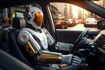 Cybernetic Drive Through Urban Velocity.