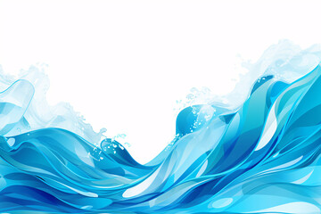 Fototapeta na wymiar abstract blue wave background, generative ai
