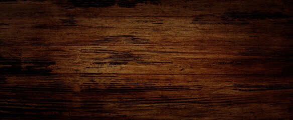 Dark wood background, old black wood texture for background - 671232457