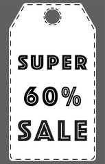 Black Friday. Linear text illustration of 