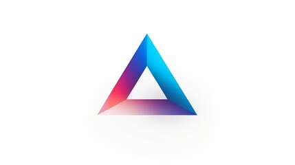 The logo is an abstract graphic that represents motion, progress, or transformation with a triangle