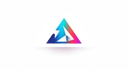 Geometric simple logo for tech company, colorful, no background, friendly, smart