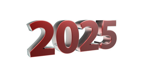 2025 3D-Schrift, Jahreszahl, Kalender, metallisch, Perspektive, Nummer, Jubiläum, Neujahr, Jahreswechsel
