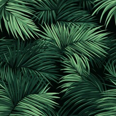 Exotic Palm Fronds Oasis Pattern