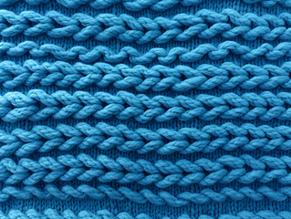 Blue textured abstract knitted background 