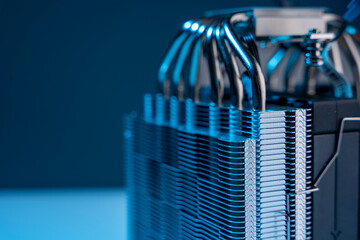 Computer fan. modern powerful cooler for cooling the CPU
