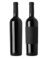 bottle red wine isolated