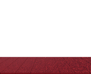 Fototapeta premium red wooden floor with white background