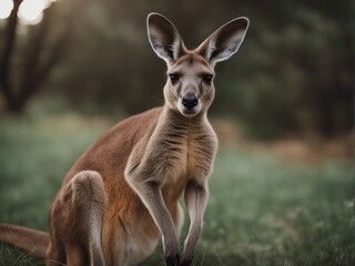 Naklejka na ściany i meble wild kangaroo at the nature