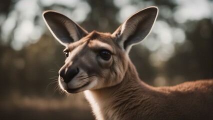 Obraz premium wild kangaroo at the nature
