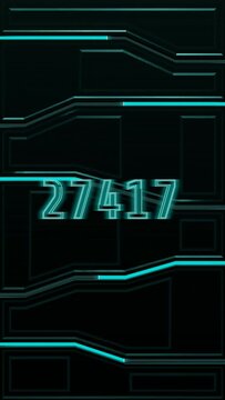 40k Vertical video counter in the style of Cyberpunk and Sci-Fi. Celebration vertical video introduction for the reaching 40000 subscribers followers or likes. 